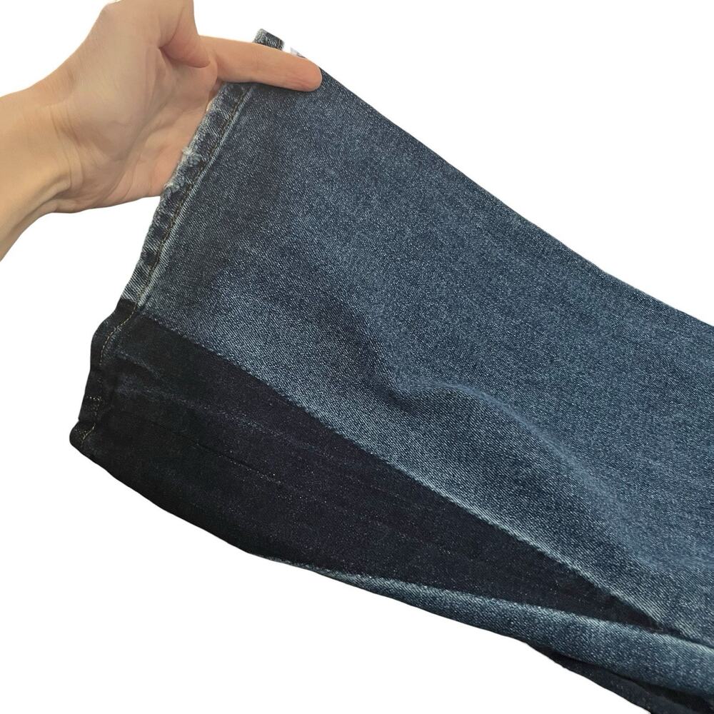 Hudson Womens Rosalie High Rise Wide Leg Ankle Jeans Size 26 Two Tone Denim Boho - Picture 5 of 12